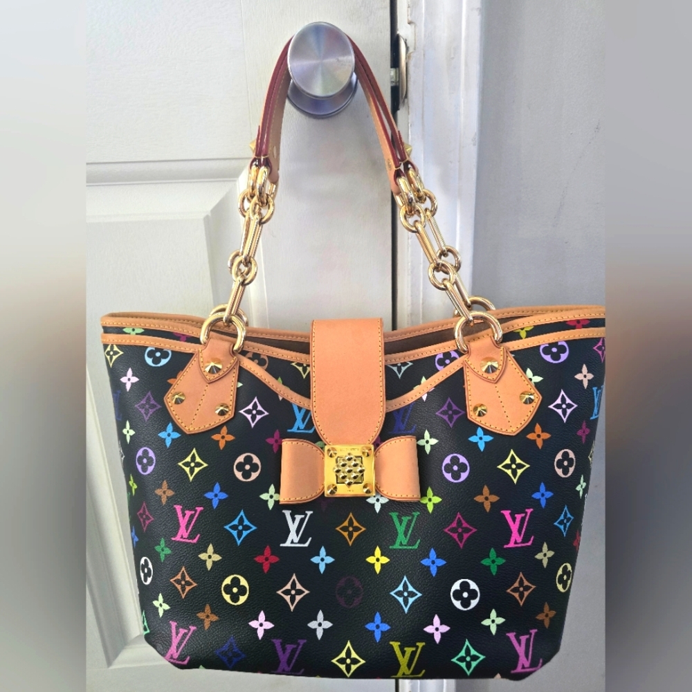 Louis Vuitton Annie black monogram multicolor GM shoulder bag